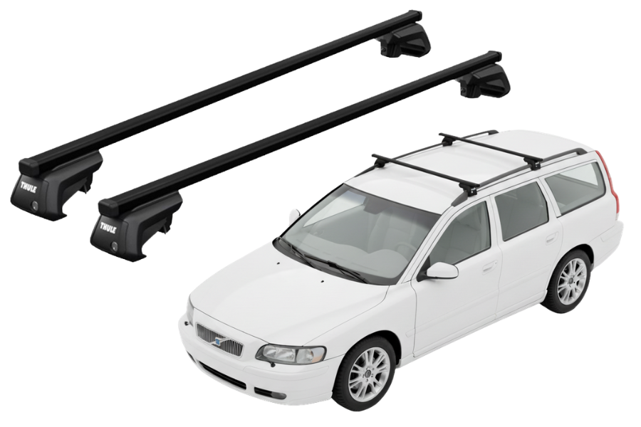 Barras THULE EVO SquareBar para autos VOLVO V70 2000 a 2003
