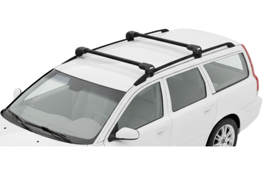 Barras THULE EDGE Flush para autos VOLVO V70 2000 a 2003 negro