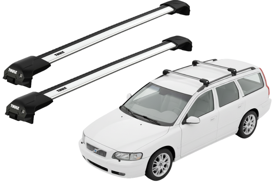 Barras THULE EDGE Flush para autos VOLVO V70 2000 a 2003