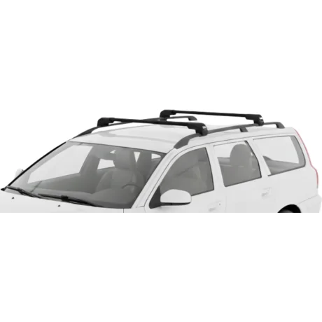 Barras THULE EDGE Flush para autos VOLVO V70 2004 a 2007 negro