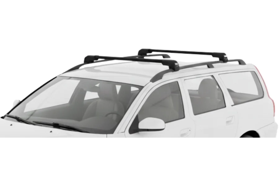 Barras THULE EDGE Flush para autos VOLVO V70 2004 a 2007 negro