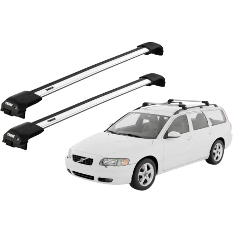Barras THULE EDGE Flush para autos VOLVO V70 2004 a 2007