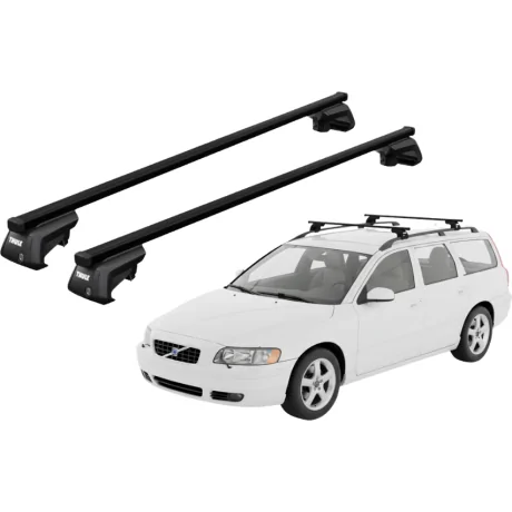 Barras THULE EVO SquareBar para autos VOLVO V70 2004 a 2007
