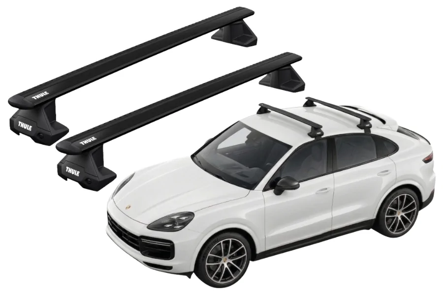 Barras THULE EVO WingBar para autos PORSCHE Cayenne Coupe desde 2019 negro