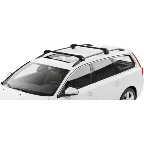 Barras THULE EDGE Flush para autos VOLVO V70 2007 a 2016 negro