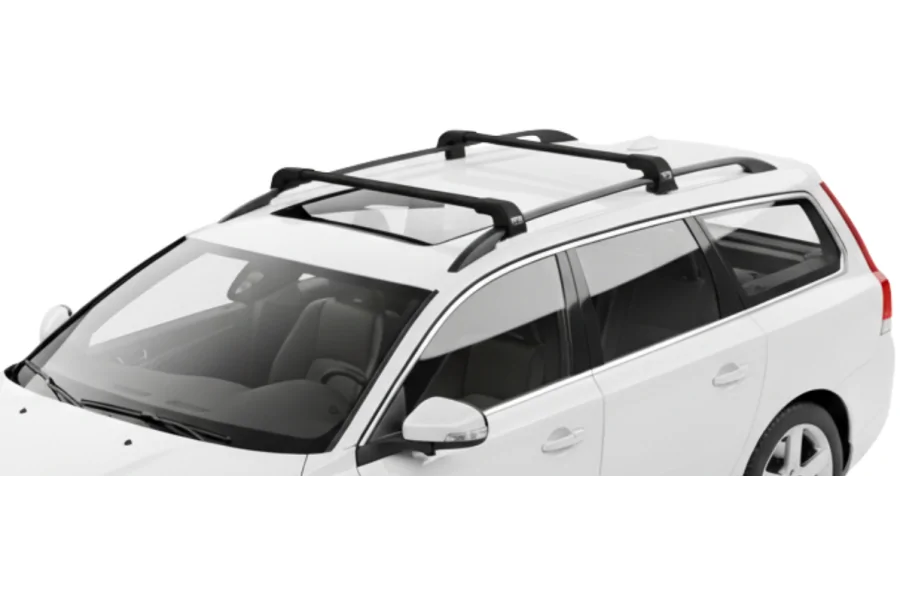 Barras THULE EDGE Flush para autos VOLVO V70 2007 a 2016 negro