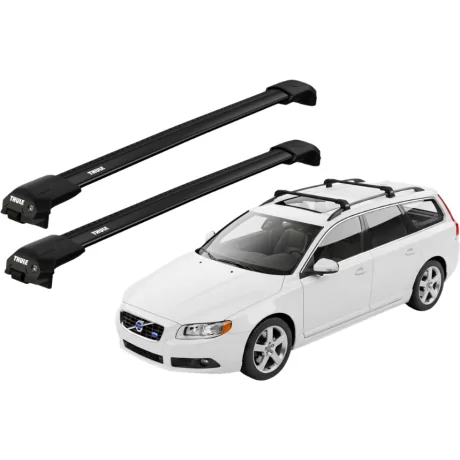 Barras THULE EDGE Flush para autos VOLVO V70 2007 a 2016 negro