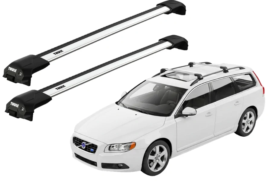 Barras THULE EDGE Flush para autos VOLVO V70 2007 a 2016