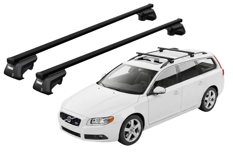Barras THULE EVO SquareBar para autos VOLVO V70 2007 a 2016