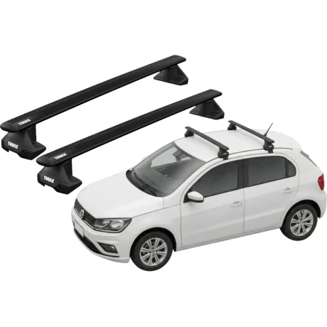 Barras THULE EVO WingBar para autos VOLKSWAGEN Polo 2009 a 2017 negro