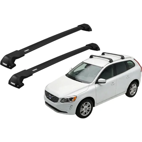 Barras THULE EDGE Flush para autos VOLVO XC60 2008 a 2017 negro