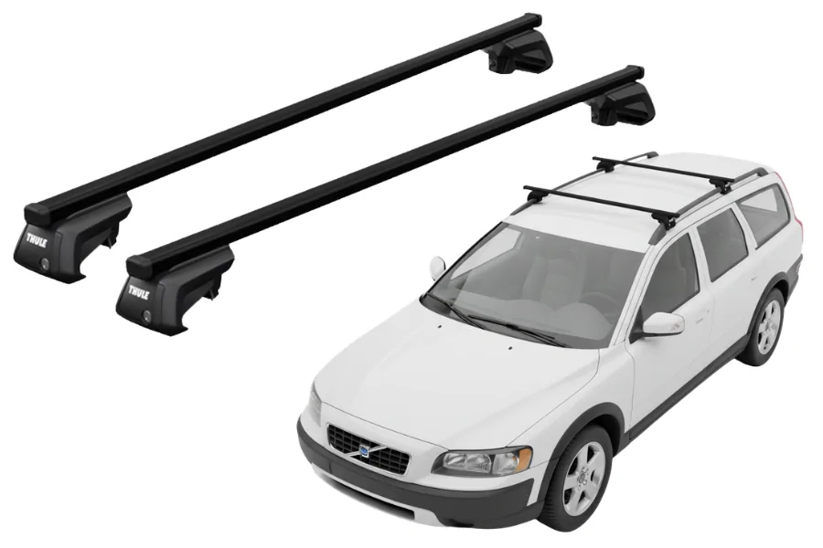 Barras THULE EVO SquareBar para autos VOLVO XC70 2003 a 2006