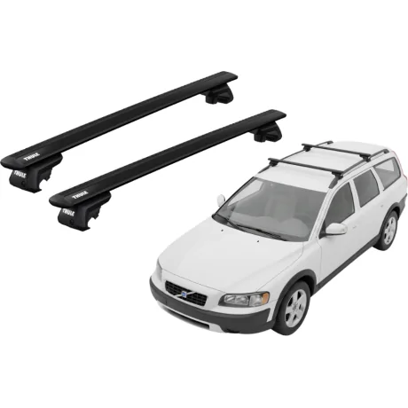 Barras THULE EVO WingBar para autos VOLVO XC70 2003 a 2006 negro