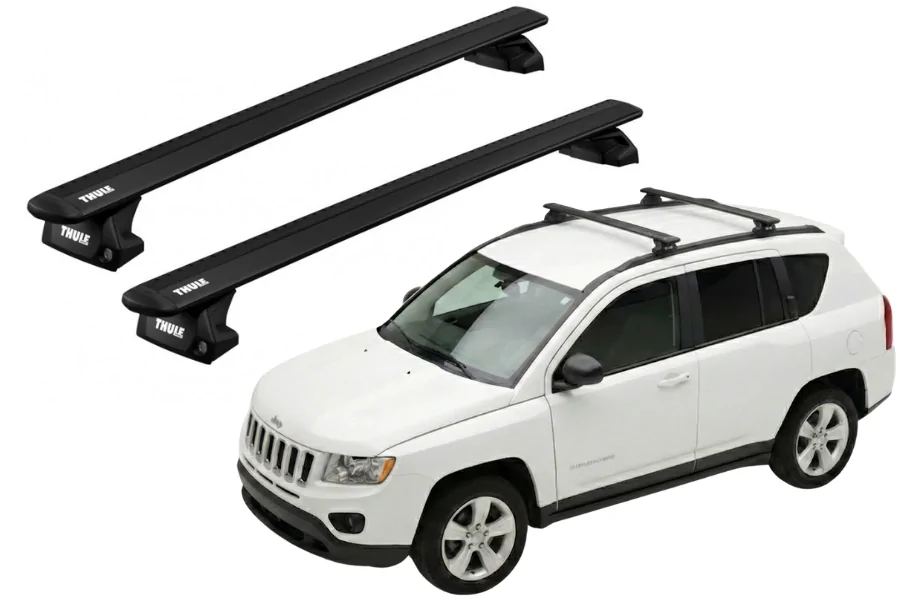 Barras THULE EVO WingBar para autos JEEP Compass 2011 a 2016 negro