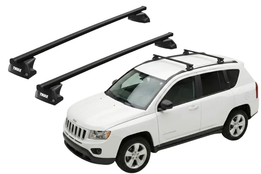 Barras THULE EVO SquareBar para autos JEEP Compass 2011 a 2016
