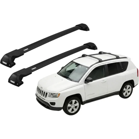 Barras THULE EDGE Flush para autos JEEP Compass 2011 a 2016 negro