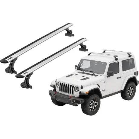 Barras THULE de canaletas para autos JEEP Wrangler desde 1986 - 2023 negro