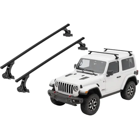Barras THULE de canaletas para autos JEEP Wrangler desde 1986 - 2023 negro