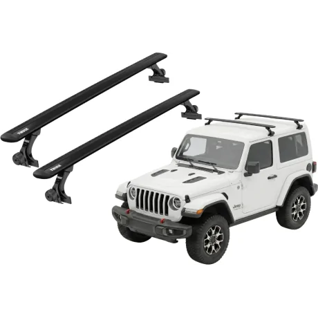 Barras THULE de canaletas para autos JEEP Wrangler desde 1986 - 2023 negro