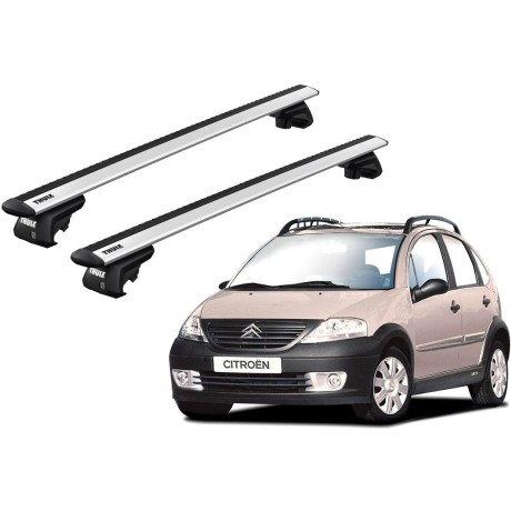 Barras THULE EVO WingBar para autos CITROEN C3 X-TR 2004 a 2008