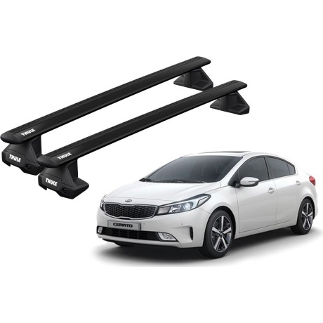 Barras THULE EVO WingBar para autos KIA Cerato 2013 a 2018 negro