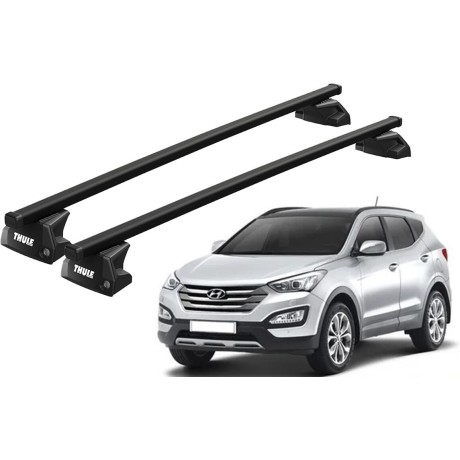 Barras THULE EVO SquareBar para autos HYUNDAI Santa Fe 2013 a 2018