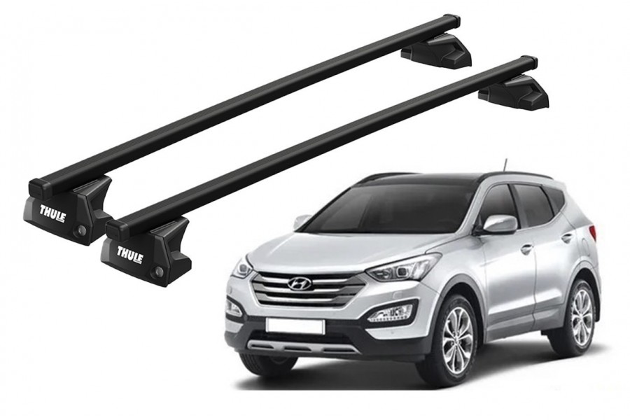 Barras THULE EVO SquareBar para autos HYUNDAI Santa Fe 2013 a 2018