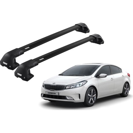 Barras THULE EDGE Flush para autos KIA Cerato 2013 a 2018 negro