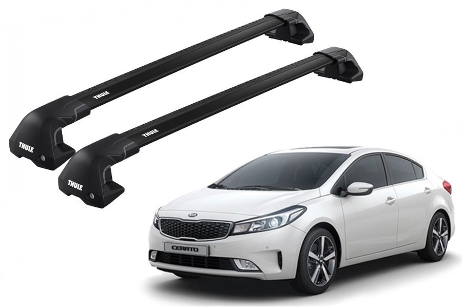 Barras THULE EDGE Flush para autos KIA Cerato 2013 a 2018 negro