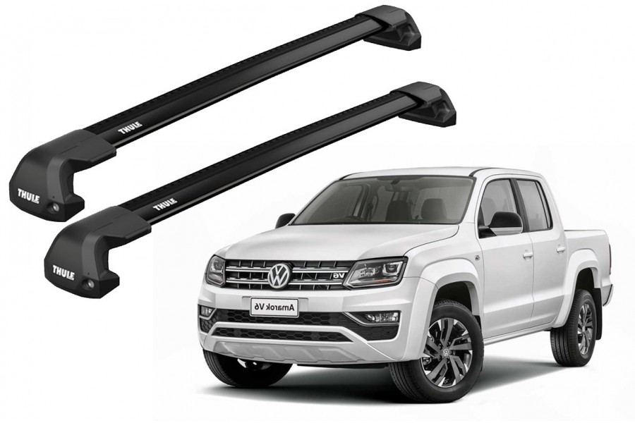 Barras THULE EDGE Flush para camioneta VOLKSWAGEN Amarok  desde 2010 negro