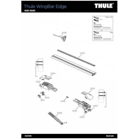 Correa Thule Wingbar Edge 958