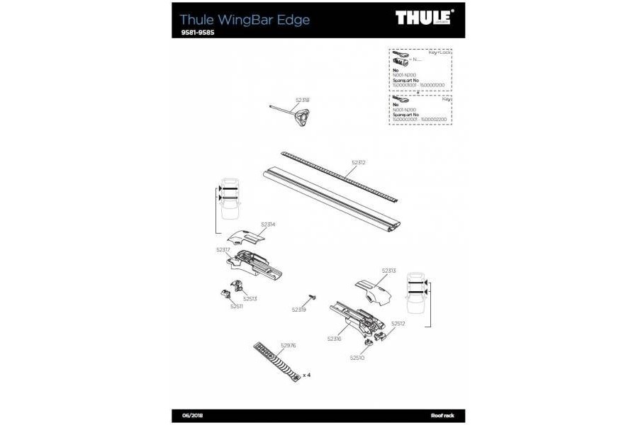 Correa Thule Wingbar Edge 958
