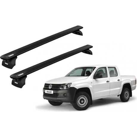 Barras THULE WingBar para camioneta VOLKSWAGEN Amarok Basic model desde 2013 negro