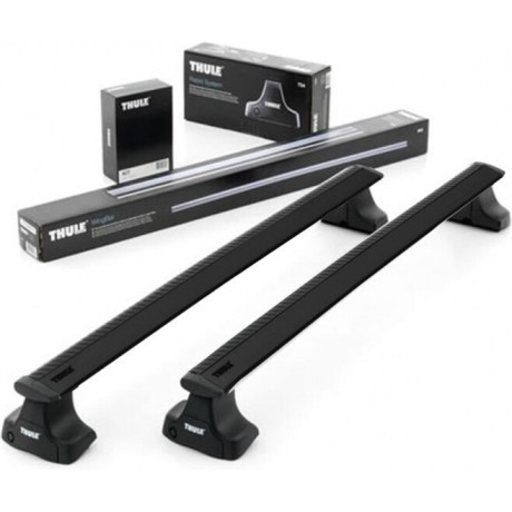 Barras THULE WingBar para autos VOLKSWAGEN Polo 2009 a 2017 negro