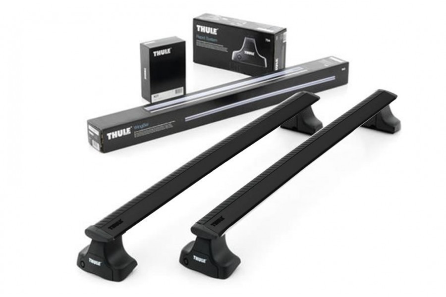 Barras THULE WingBar para autos VOLKSWAGEN Polo 2009 a 2017 negro