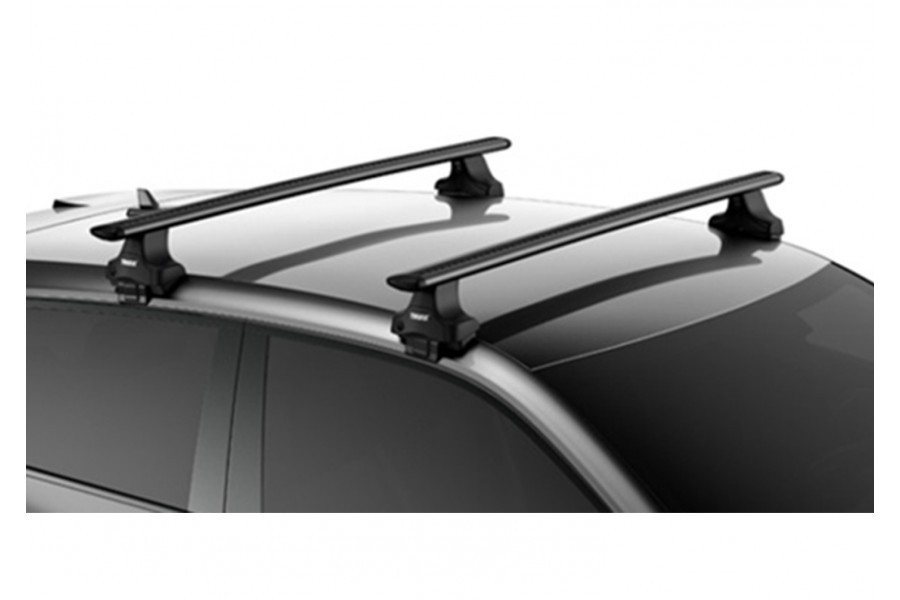 Barras THULE WingBar para autos VOLKSWAGEN Polo 2009 a 2017 negro