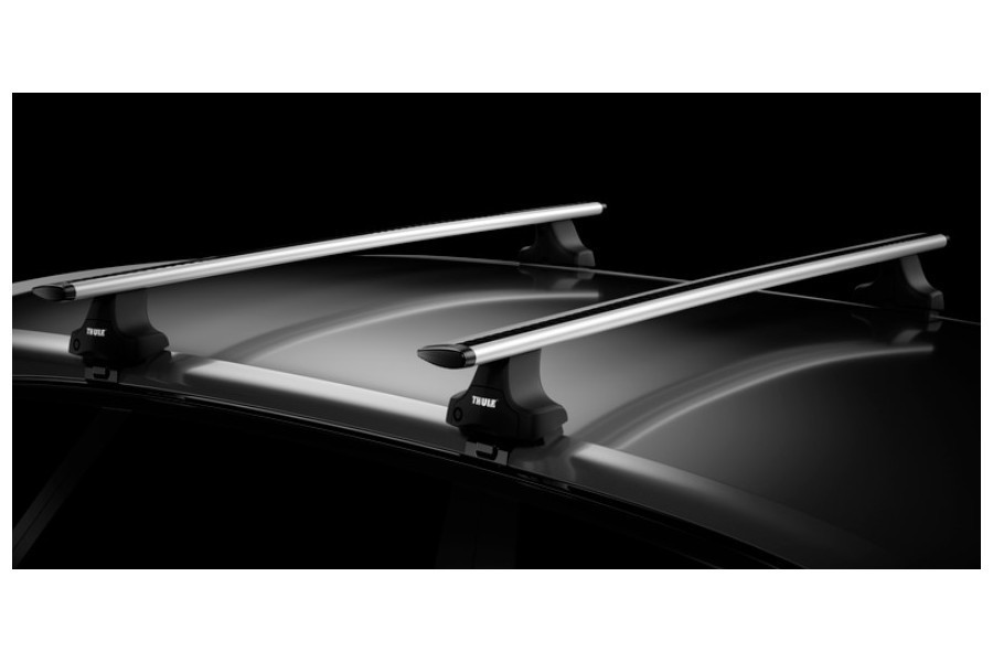 Barras THULE WingBar para autos VOLKSWAGEN Polo 2009 a 2017 negro